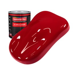 Restoration Shop - Quarter Mile Red Acrylic Lacquer Auto Paint - Quart Paint Color Only - Professional Gloss Automotive, Car, Truck, Guitar & Furniture Refinish Coating