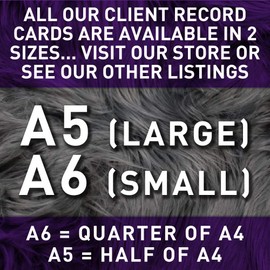 Manicure Pedicure Client Record Card - Treatment Consultation Form for Mobile Therapists & Salons A5 Pack of 50 - Landscape