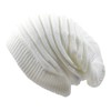 RW Rasta Long Slinky Beanie Hats (White)