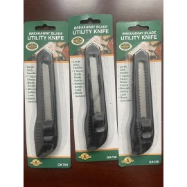 H.B. Smith New Break Away Blade Utility Knife Guard Tools (GK700) Black Manual Safety Lock