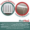 Hot Flow Single Traffic White Column Radiator Foot - 100mm