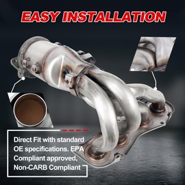 UNITHUB Exhaust Manifold Catalytic Converter Front 47107 674-044 Compatible for Toyota Camry Solara 2.4L L4 2006 2007 2008 2009 Direct Replacement (EPA Compliant)