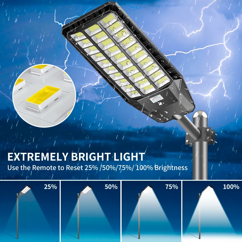 Outdoor Solar LED Street Lighting US Warehouse Supply High Efficiency