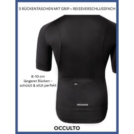 Occulto Men's Road Bike Jersey (Model: Milano), black, M