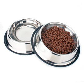 NAJOR Stainless Steel Dog Bowl, 32 oz Large Dog Food Bowls, Anti-Skid Pet Feeder Bowl and Water Bowl, Hold Up to 4 Cups. Perfect Choise for Small/Medium/Large Pets, Set of 2