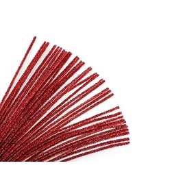Holiday Christmas Tinsel Stems Pipe Cleaners - 45 Pc(12" Length) (Red)
