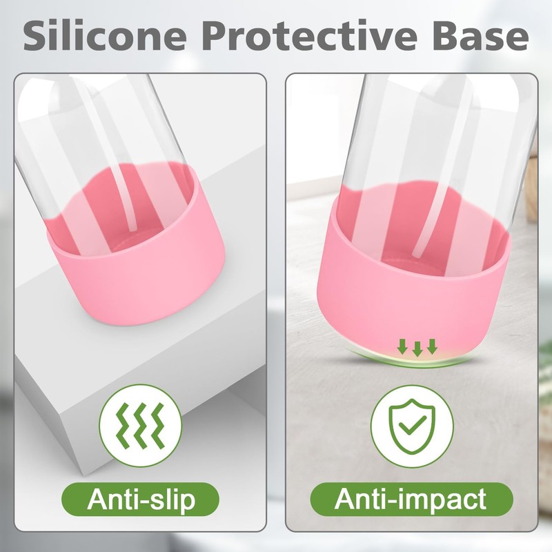 Rionisor Glass Spray Bottles with Silicone Sleeve Protection, Empty 16