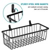 SheeChung Farmhouse Metal Wire Bin Basket with Wall Mount -