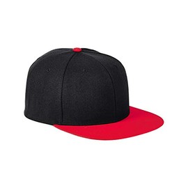 Big Accessories Flat Bill Sport Cap OS BLACK/ RED