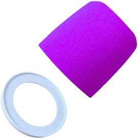 RhymKawa MV7 Pop Filter Replace for Shure MV7, MV7i, MV7+, MV7X, Microphone Windscreen Cover, Violet with White Retainer Ring