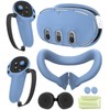Silicone Cover Set Compatible with Meta Oculus/Quest 3, VR Accessories