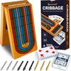 Cribbage Board Game Set with Storage - Classic Game Travel