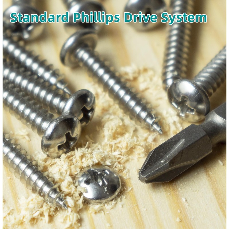 M3*14 Phillips Pan Head Wood Screws 304 Stainless Steel Self-Tapping