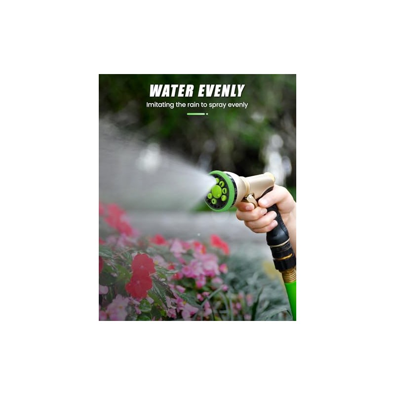 RAINPOINT Heavy Duty Metal Garden Hose Nozzle with 9 Spray