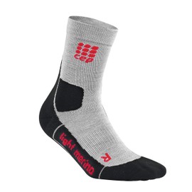 CEP – Outdoor Light Merino MID-Cut Socks, Wandersocken, grau, Größe II für Damen, Kompressionsstrümpfe Made by medi