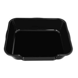 Ying Tutu 1 Pack of Extra Large Cat Litter Box (ABS Material), Low Entry Senior Litter Pen for Geriatric Kitty Big Cats, Jumbo Pet Safe Litter Boxes Tray for Pets Potty (Black, 24" L x 20" W)