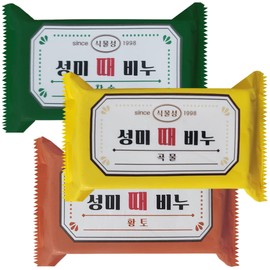 Seongmi 성미 한방 식물성 때비누 10개 흑색 백색 소금 목초액 황토 때박살 각질 비누 대용량 [성미 식물성 곡물 때비누 10개] Seongmi Herbal Plant-Based Scrub Soap 10 pieces Black and White Salt Herb Extract Yellow Clay Exfoliation Soap Large Capacity [Seongmi Plant-Based Grain Scrub Soap 10 pieces]