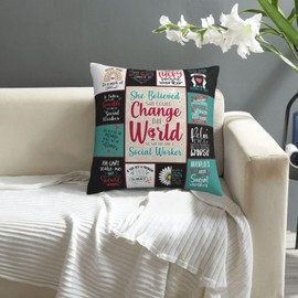 Social Worker Gifts for Women, Social Worker Appreciation Gifts, Best Gifts for Social Worker, Social Worker Month Gifts, Social Worker Office Decor, Social Worker Gifts for Birthday, Pillow Covers