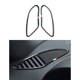 OYDDL 2 x Car Air Outlet Air Vent Sticker Trim Cover Carbon Fibre Compatible with Alfa Romeo 159 939 2004 2005 2006 2007 2008 2009 2010 2011 Interior Accessories