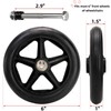 Covzoe 4 Pack Wheel Replacement, 6 Inch Anti-Slip Solid Caster