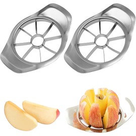 Newpop 2 cortadores de manzanas de acero inoxidable, divisor de manzanas, 8 cuchillas, cortador de manzana, cortador de manzana, descorazonador de manzana, adecuado para el hogar y la cocina, para