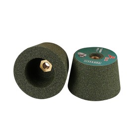 AIMALL 2PCS Professional Thickened Stone Polishing Buffing Wheel, Tile Granite Grinding Wheel, Emery and Green Silicon Carbide Discs