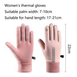 Gloves for women, winter warm gloves for women, touchscreen gloves, winter gloves, pink, winter gloves, warm, women's windproof running gloves, for outdoor camping, hiking, running