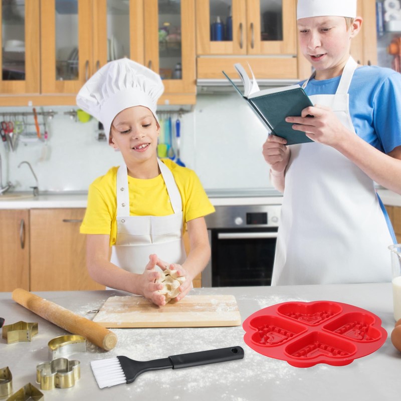 Silikon Waffelform, Silikon Backformen, Herzform Waffel Backform, Antihaft-Backform, Geeignet Zum