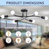 FRIXCHUR Modern Sputnik Chandelier Ceiling Light Fixture, 6 Light Chandeliers
