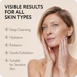 THE ACT 5-Step Face Care Set – Gift Set for Her Women Mom Wife Girlfriend – Micellar Water Cleansing Oil Face Scrub Day Cream Overnight Cream – Luxury Beauty Set - Birthday, Christmas , Vegan