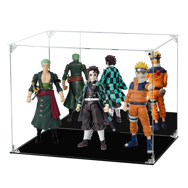 Acrylic Display Case Clear Action Figure Display Case with Mirrored