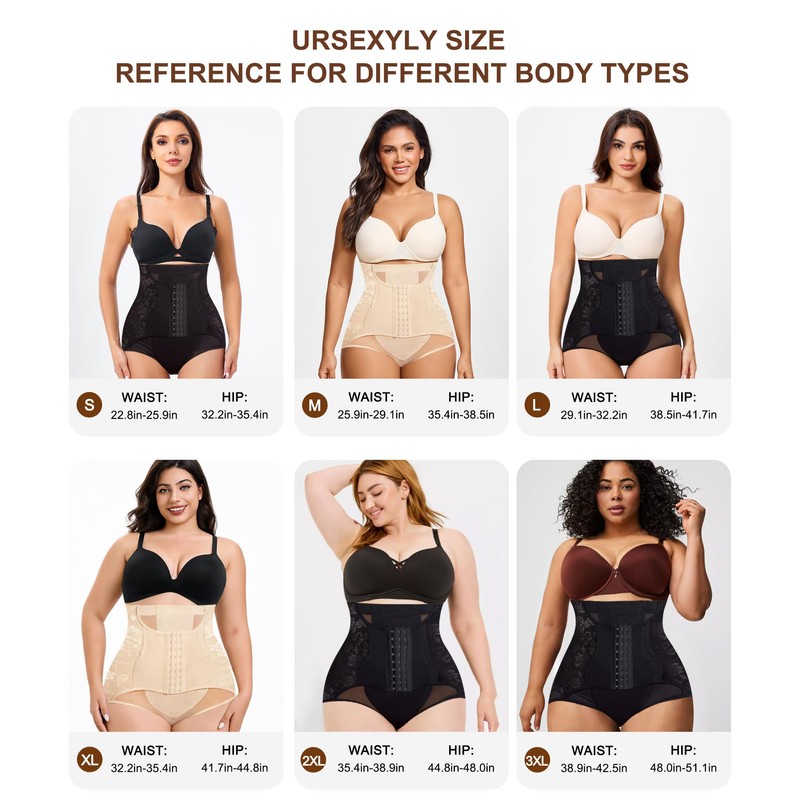 URSEXYLY Tummy Control Shapewear for Women Faja Body Shaper Breathable