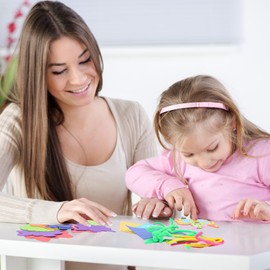 LAMEK 12 Pack Butterfly Craft for Kids Make Your Own Butterfly Foam Stickers with Beads DIY Arts and Crafts for Kids Boys Girls Party Favor Spring Summer Decoration Birthday Gifts