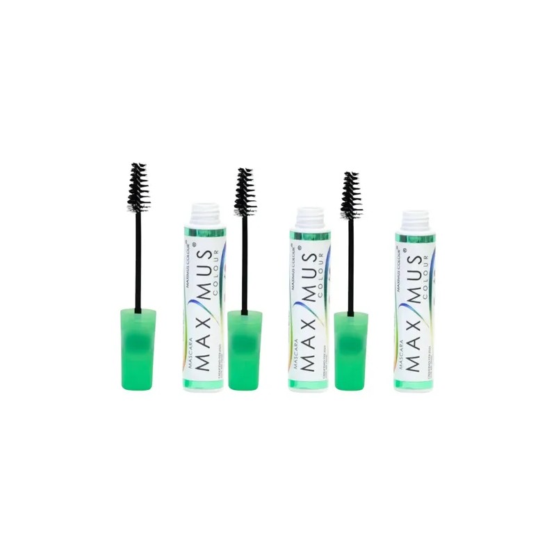 3pzs Maximus Rimel Microfibras Efecto Pestaña Postizas Mamey Aceites Frutales