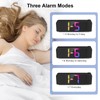 GuDoQi Projection Alarm Clock, Colorful LED Clock for Bedroom, Digital