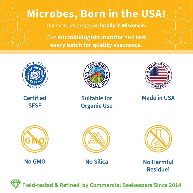 SuperDFM-HoneyBee, Probiotic Supplement for Honey Bees, 50 Applications