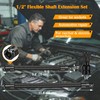 Mosheehdor 1/2" Drive Flexible Socket Extension Set, 10" & 14"