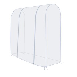 TzBBL Garment Rack Cover, Clothes Garment Rack Cover 5 Ft with Strong Zipper Protective Rail Cover 59" X 20" X 52" (150X50X133 cm)-Only Cover