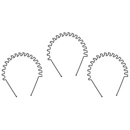 (Pack of 3) Zigzag Flexible Sports Hair Band Non Slip Wavy Black Metal Hoop Hair Band Unisex Girl Men's Headband Women Accessory