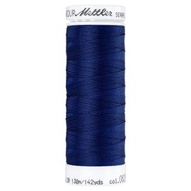 Mettler Seraflex Elastic Sewing Thread 130 m Dark Blue Colour 825