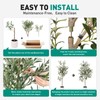 Olive Tree Artificial Indoor, 4ft Tall Silk Faux Olive Tree