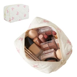 Matomtak Makeup Pouch, Large Capacity, Cute, Makeup Pouch, Cosmetic Storage, Toiletry Bag, Multi-functional, Large, 3D Storage Pouch, Small Items, Cosmetic Pouch, For Daily Use, Travel, Business Trips, Gift