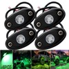 LEDMIRCY LED Rock Lights Green Kit 4PCS for Off Road