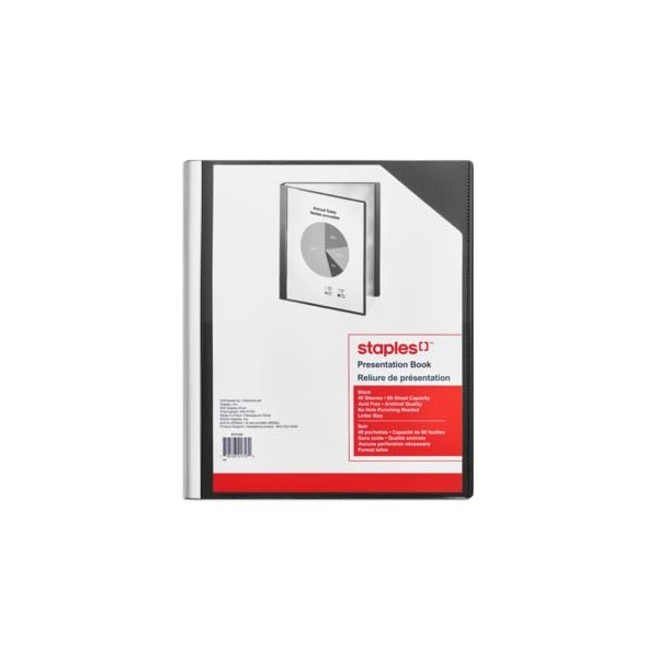 Presentation Folder 40-Pocket, Black