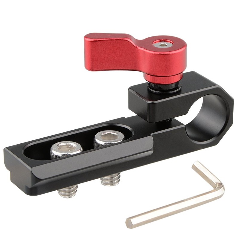 Camvate Nato Rail Single 15 mm Rod Clamp (Red)