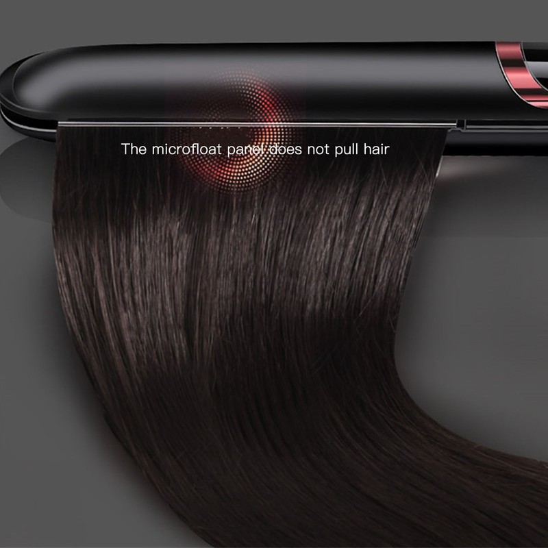 Hair Flat Iron Ceramic Professional Adjustable Black Hair Straightener for
