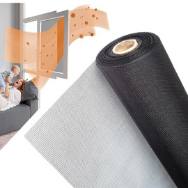 48IN*100FT Window Screen Mesh, Cuttable Fiberglass Roll Screens Door Mesh, Pet Proof Window Screen Replacement, Repair Screens Net DIY Screening Mesh Netting for Windows, Door, Porch (120cm*30m)