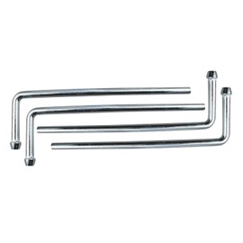 Cildea 90° Bend Universal Exhaust Hanger Rods Fit for Wide Range of Exhaust Pipes 8 Inch Weld Bracket Kit,Stainless Steel Exhaust Hanger Rods(4 Pack)