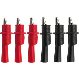 Greluma 6 Piece Clip-on Alligator Clips for Multimeter Test Lead (1000V/10A)