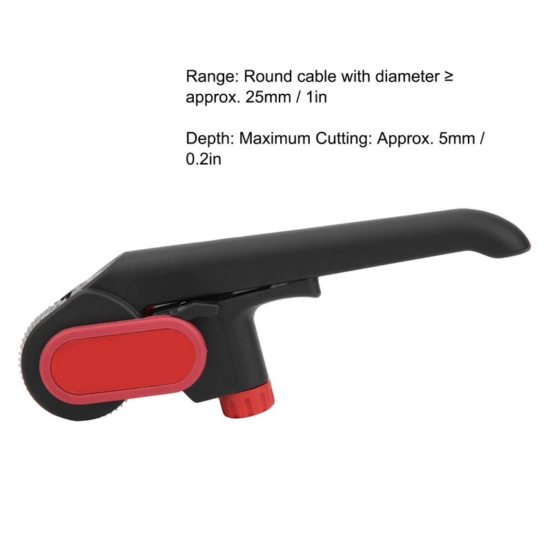 QANYEGN Manual Cable Longitudinal Slitter, Round Cable Stripping Cutter, PG-5